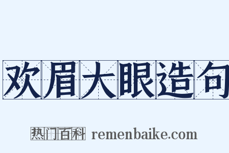 欢眉大眼造句是什么意思的图片